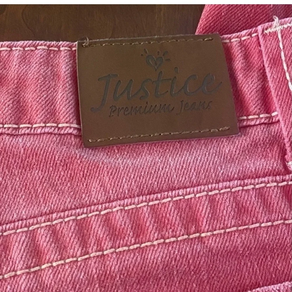 Justice Girls Denim Shorts and Red Jeans Set, 2 pair, Size 12